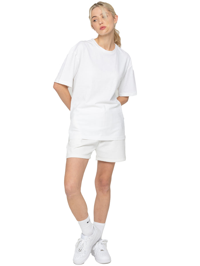 Enzo Jeans Oversized T-Shirt And Shorts Set - Off White