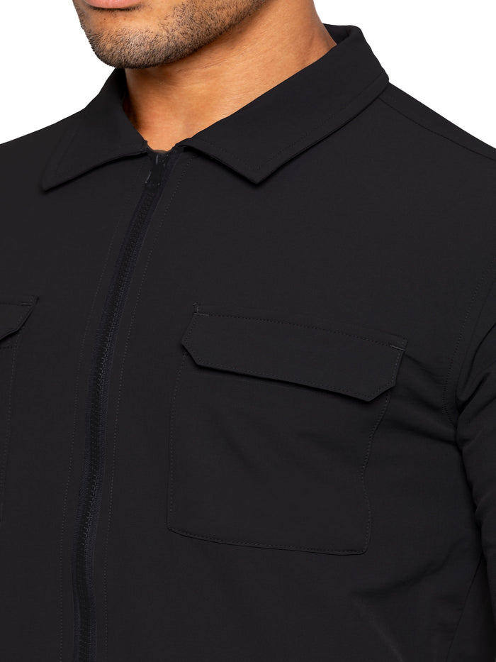 Enzo Jeans Santiago Stretch Cargo Jacket And Pants Set - Black