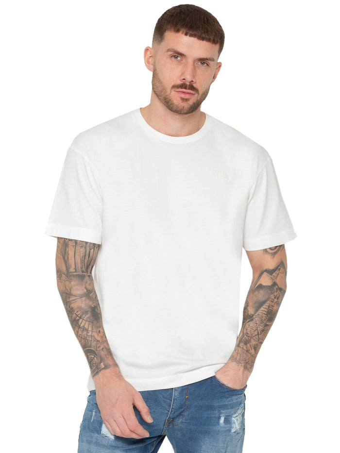 enzo jeans Wyatt Essential Oversized T-Shirt - Off White