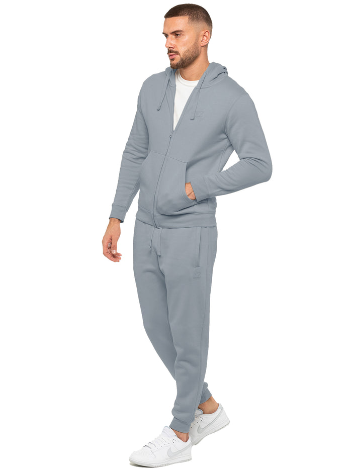 Enzo Jeans Zip Up Hoodie And Joggers Set - Coastal Blue