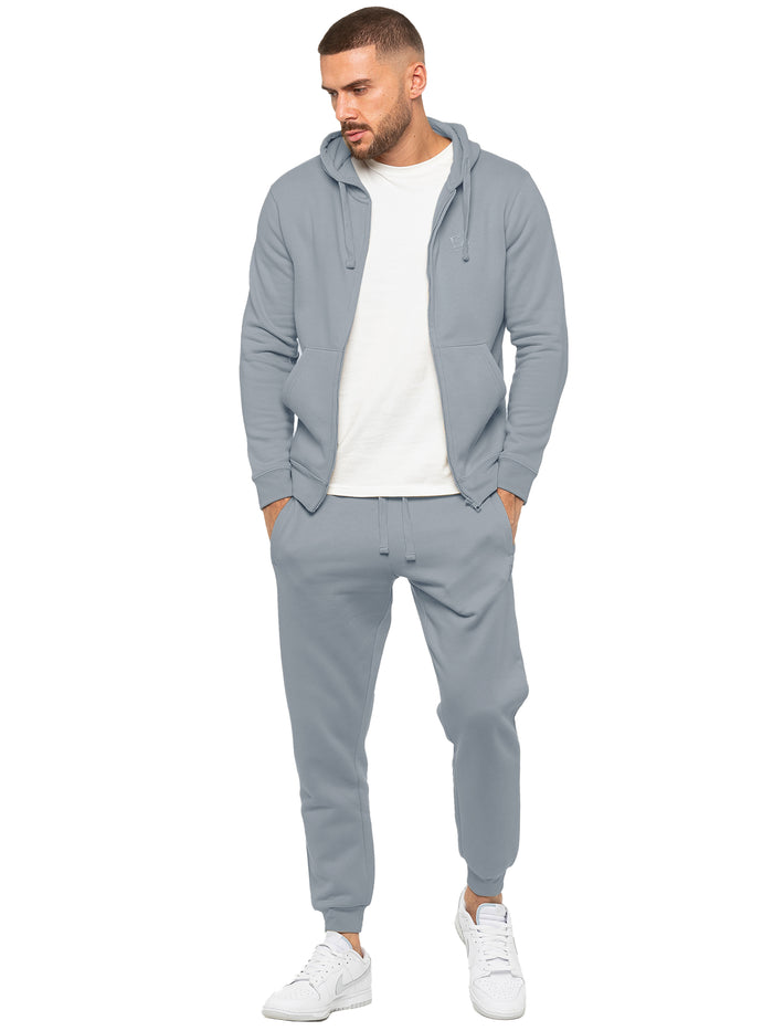 enzo jeans Zip Up Hoodie and Joggers Set - Coastal Blue