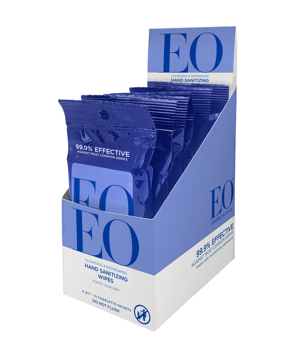 eo essential oils Resealable Hand Sanitizer Wipes Lavender