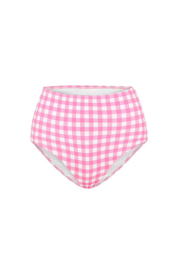 ephemera BLUSH GINGHAM HIGH WAISTED PANT