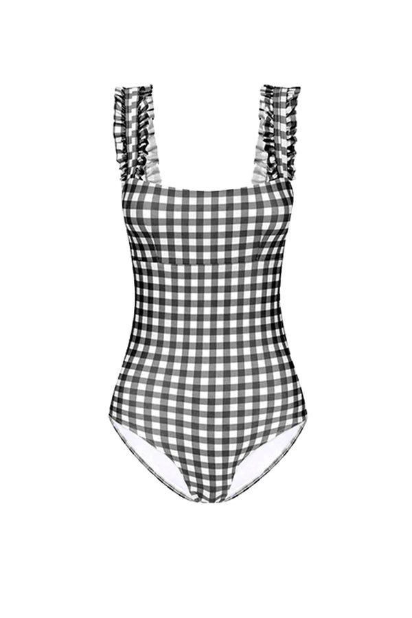 ephemera CLASSIC GINGHAM RUFFLE ONE PIECE