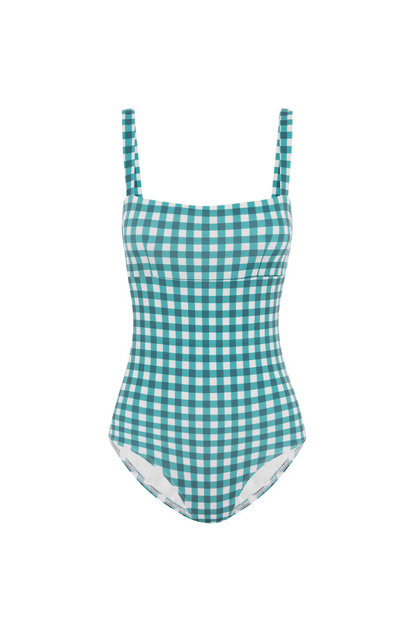 ephemera FOREST GINGHAM BANDEAU ONE PIECE