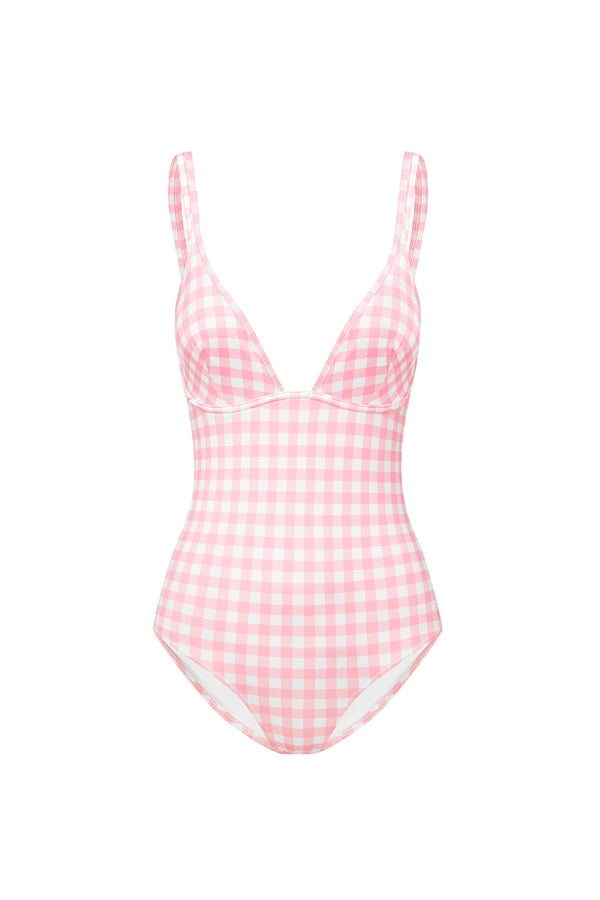 ephemera GERANIUM GINGHAM CLASSIC ONE PIECE