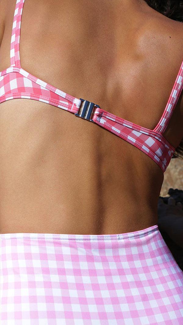 Ephemera GERANIUM GINGHAM HIGH WAISTED PANT