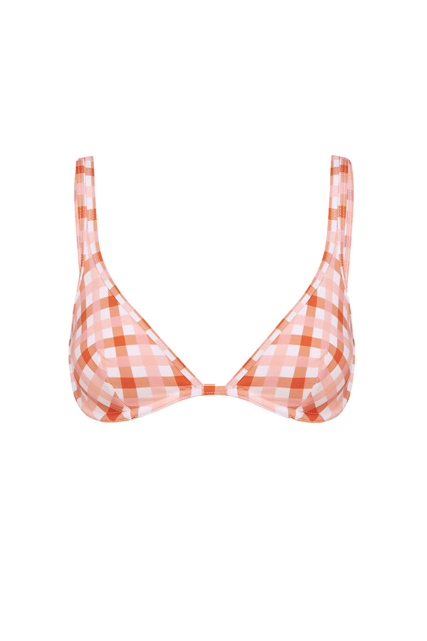 ephemera GRAPEFRUIT GINGHAM CLASSIC BRA