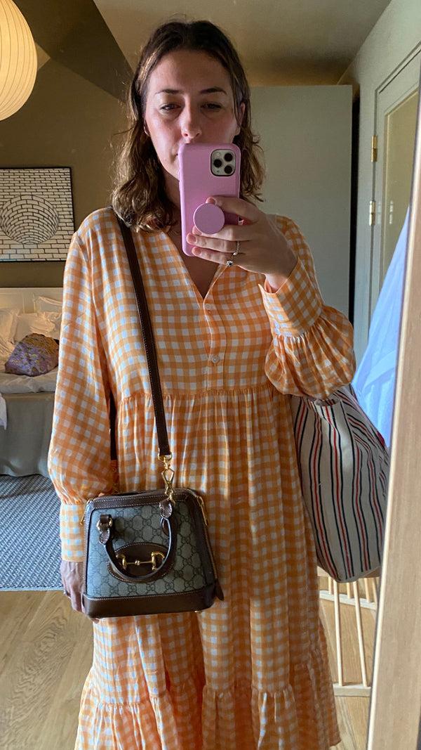 Ephemera MARIGOLD GINGHAM BUTTON DOWN MAXI