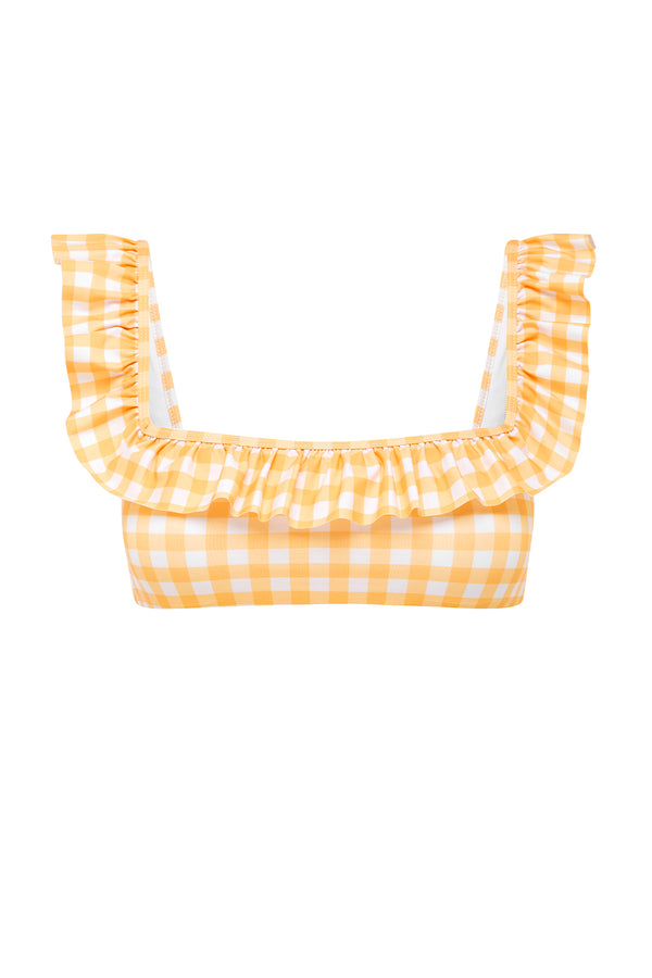 ephemera MARIGOLD GINGHAM FLOUNCE BRA