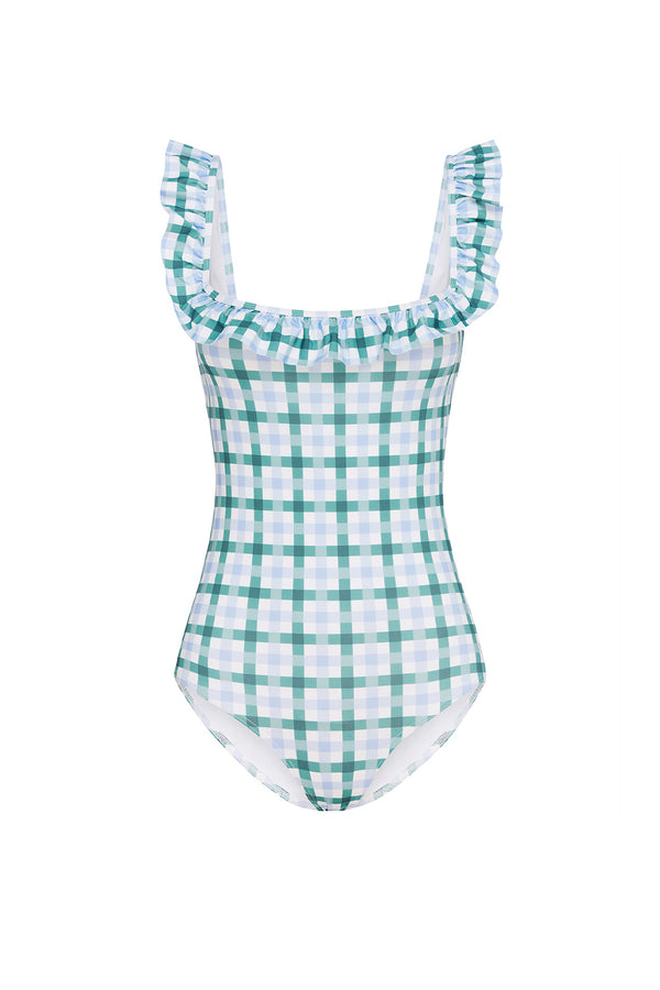 ephemera MOJITO GINGHAM FLOUNCE ONE PIECE