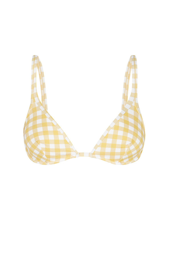ephemera MUSTARD GINGHAM CLASSIC BRA