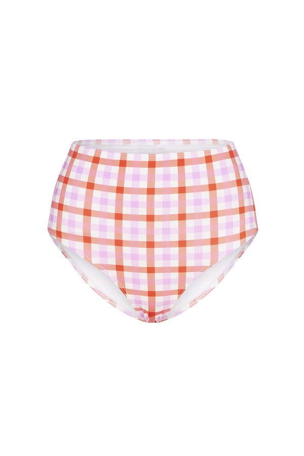 ephemera PASSIONFRUIT GINGHAM HIGH WAISTED PANT