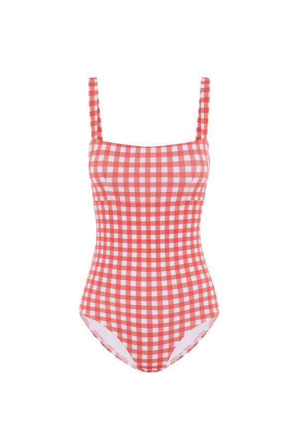 ephemera ROUGE GINGHAM BANDEAU ONE PIECE