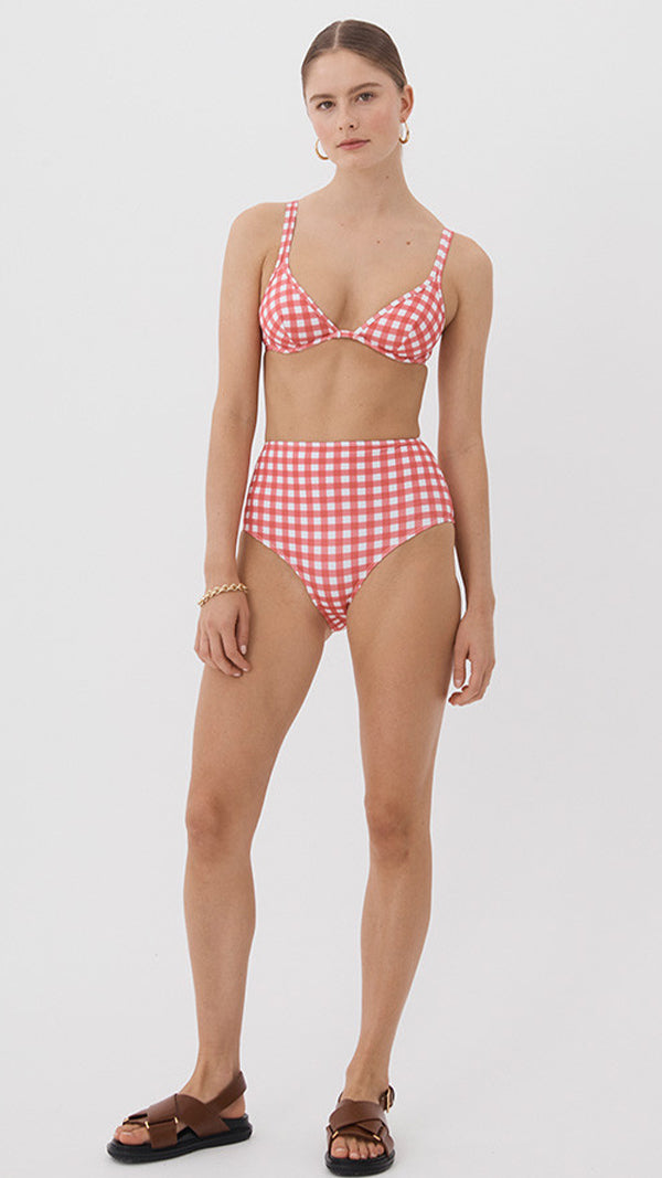 Ephemera ROUGE GINGHAM HIGH WAISTED PANT