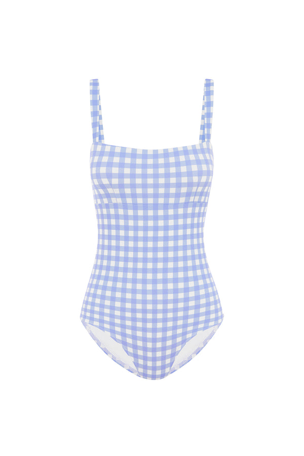 ephemera SKY GINGHAM BANDEAU ONE PIECE