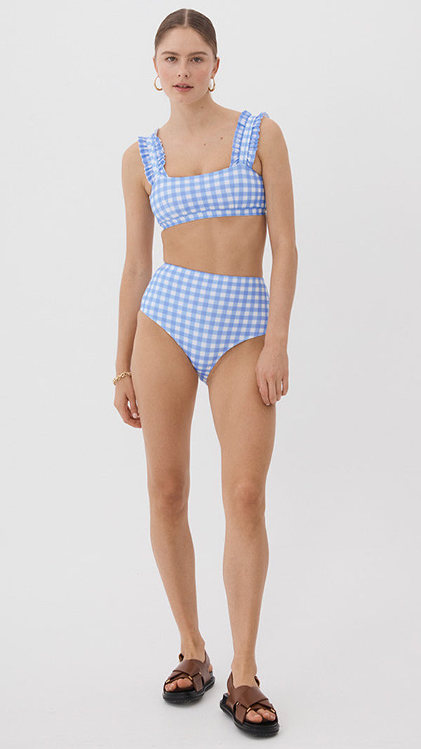 Ephemera SKY GINGHAM HIGH WAISTED PANT