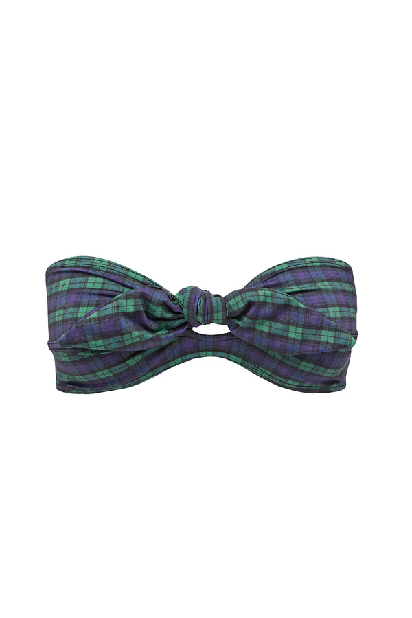 ephemera TARTAN TIE FRONT BANDEAU - FINAL SALE