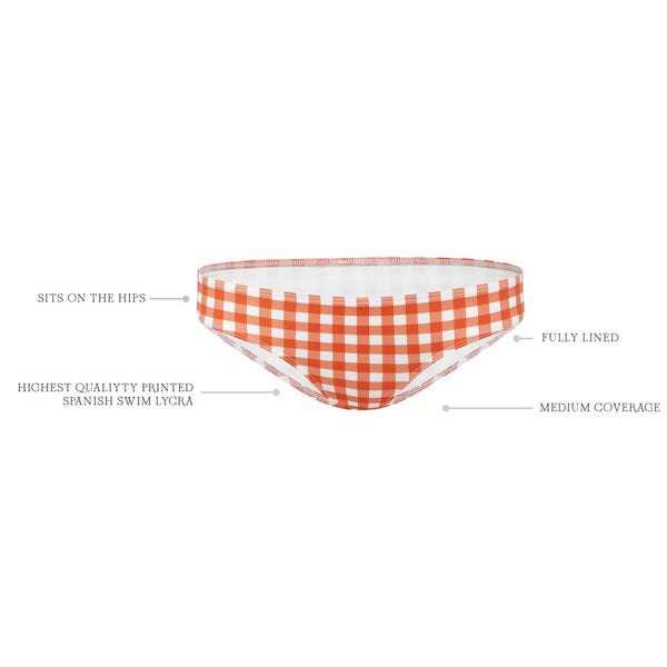 Ephemera TERRACOTTA GINGHAM CLASSIC PANT