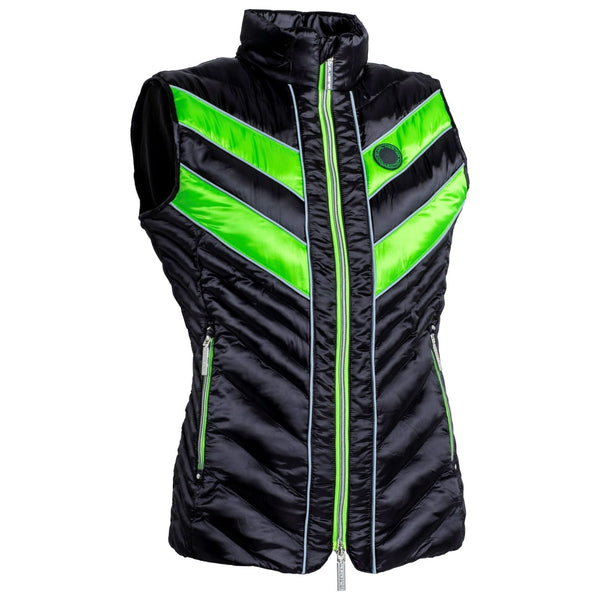 equisafety Carl Hester Collection Azar Quilted Gilet - Rider Comfort - Green
