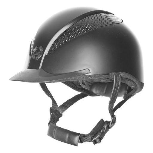 equisafety Champion Air-Tech Deluxe Dial Fit Riding Hat - Black Silk