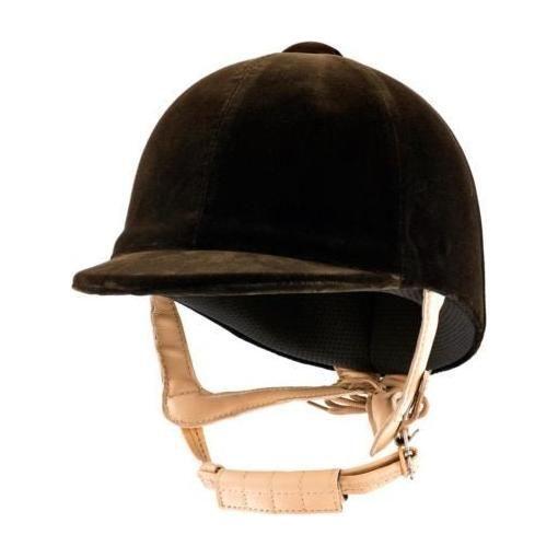 equisafety Champion CPX Supreme Velvet Riding Hat - Brown