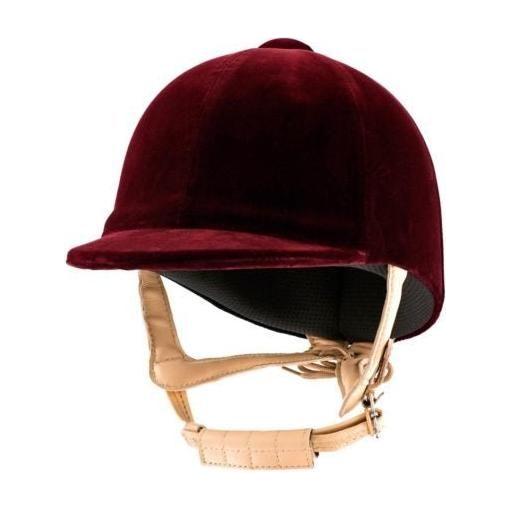 equisafety Champion CPX Supreme Velvet Riding Hat - Burgundy