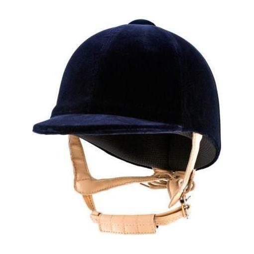 equisafety Champion CPX Supreme Velvet Riding Hat - Navy