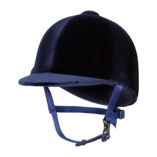 equisafety Champion CPX3000 Adult Velvet Riding Hat - Navy