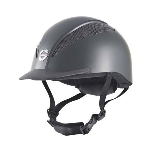 equisafety Champion Junior Air-Tech Dial Fit - Riding Hat - Black Silk