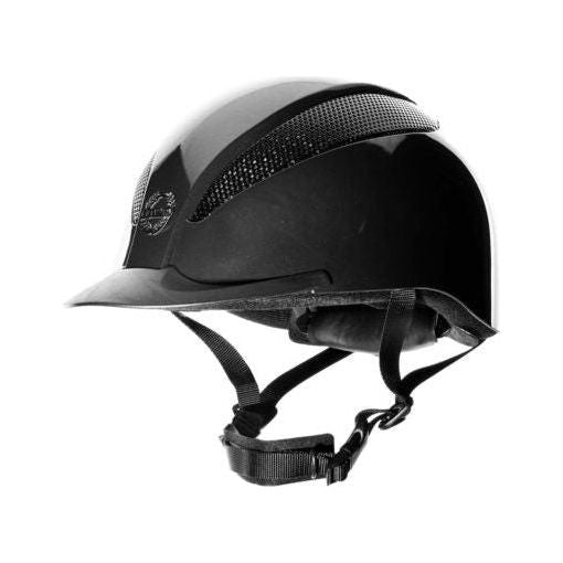 equisafety Champion Junior Air-Tech Dial Fit - Riding Hat - Metallic Black