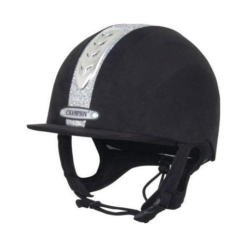 equisafety Champion Junior X-Air Dazzle Plus - Riding Hat - Black/Silver