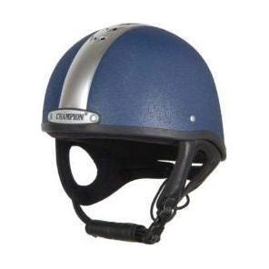 equisafety Champion Ventair Deluxe Jockey helmet - Navy/Silver