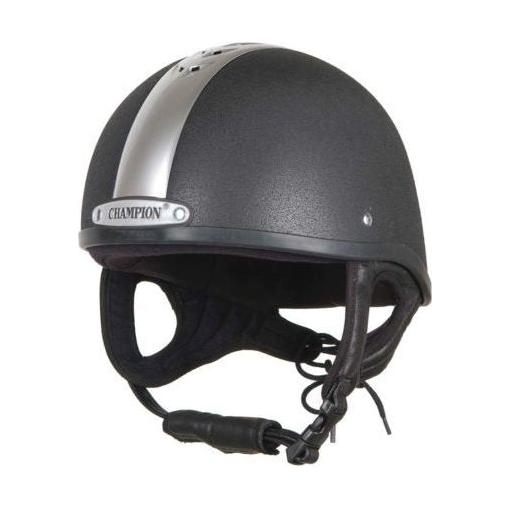 equisafety Champion Ventair Deluxe Skull Helmet - Black/Silver