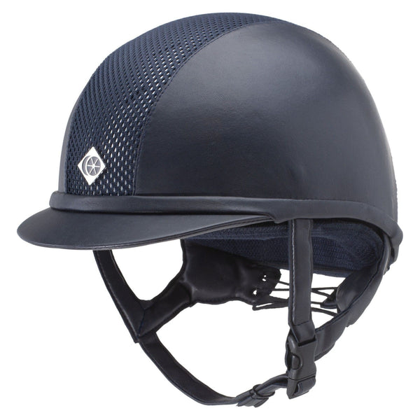 equisafety Charles Owen AYR8 PLUS Leather Look - Riding Hats - Navy
