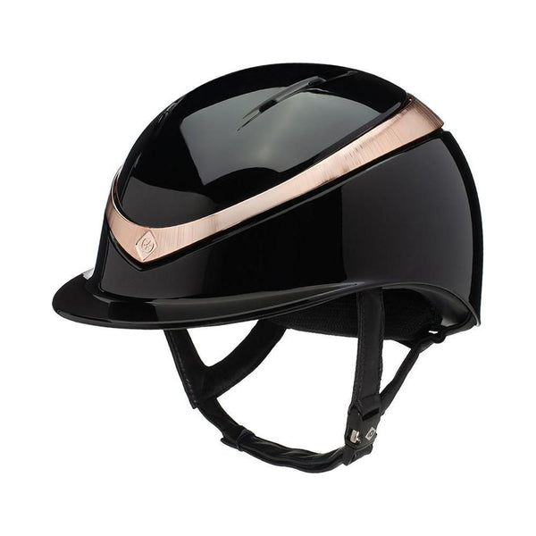 equisafety Charles Owen HALO Luxe - Riding Hat - Black/Rose Gold