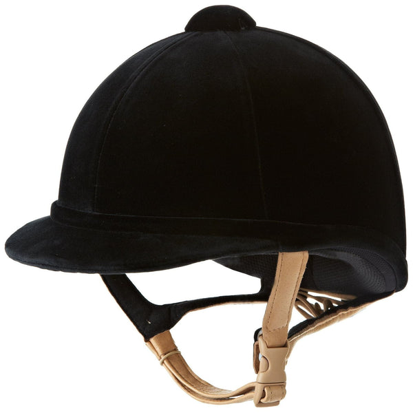 equisafety Charles Owen Hampton Velvet Riding Hat - Black