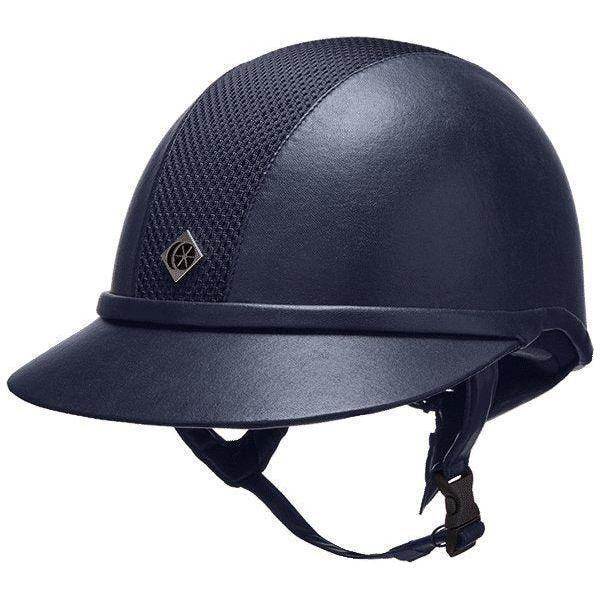 equisafety Charles Owen Leather Look SP8 Plus - Riding Hat - Navy