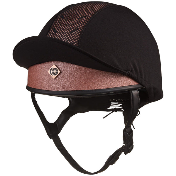equisafety Charles Owen Pro 11 Plus Jockey Skull Rose Gold