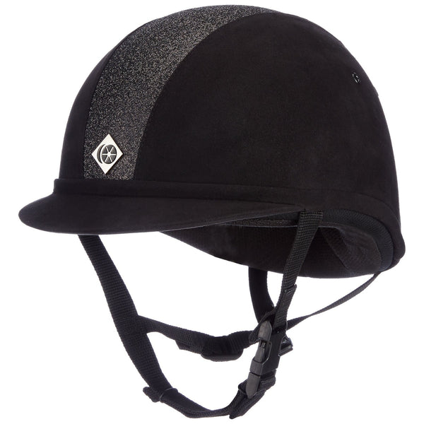 equisafety Charles Owen YR8 - Riding Hat - Sparkly Black
