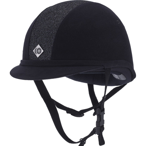 equisafety Charles Owen YR8 - Riding Hat - Sparkly Centre/ Navy