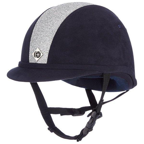 equisafety Charles Owen YR8 - Riding Hat - Navy/Silver