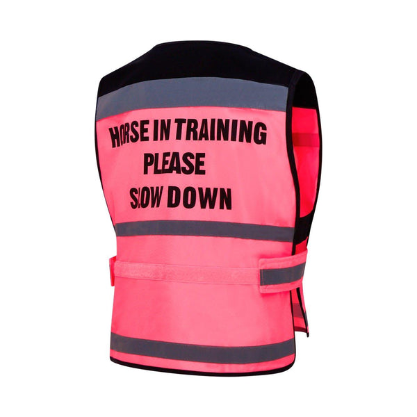 equisafety Equisafety Child Hi Vis Waistcoat- Horse In Training -Pink