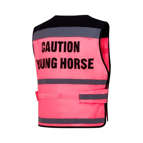 equisafety Equisafety Child Hi Vis Waistcoat - Pink -Caution Young Horse
