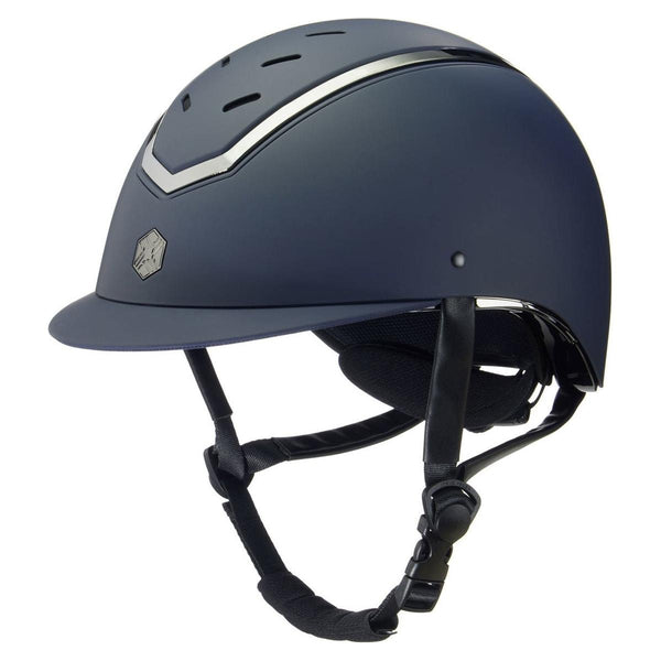 equisafety EQX Kylo Riding Hat - Navy Matte/Pewter