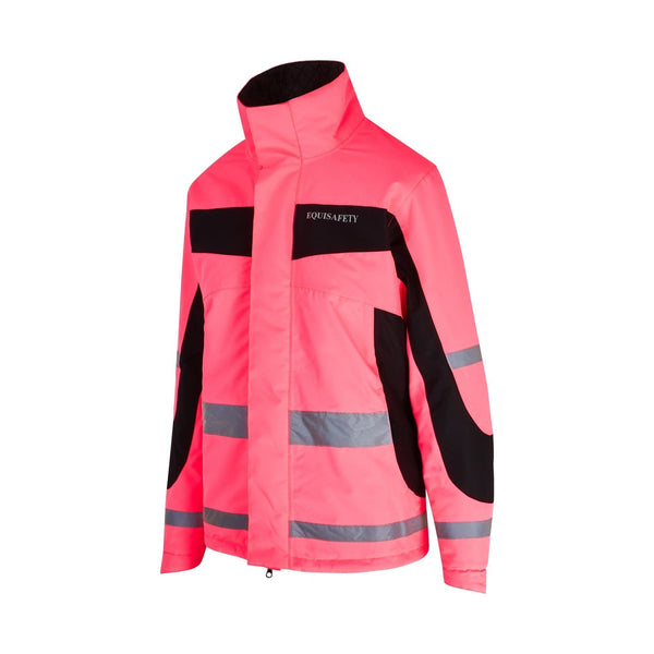 equisafety Equisafety Hi Vis Inverno Equestrian Riding Jacket - Pink