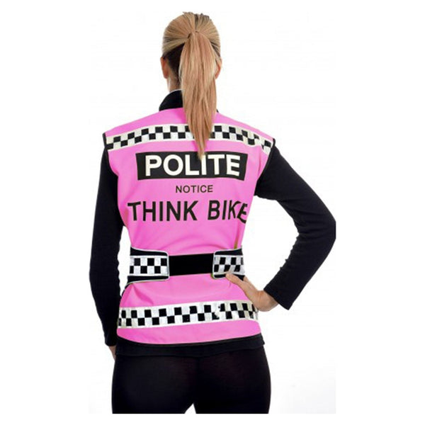 equisafety Equisafety POLITE Think Bike Pink Hi Vis Waistcoat - PINK