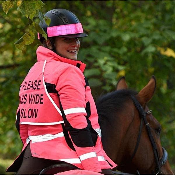 equisafety Equisafety Reflective Hi Viz Riding Hat Band - Pink