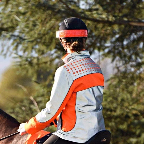 equisafety Equisafety Reflective Hi Viz Riding Hat Band - Red-Orange