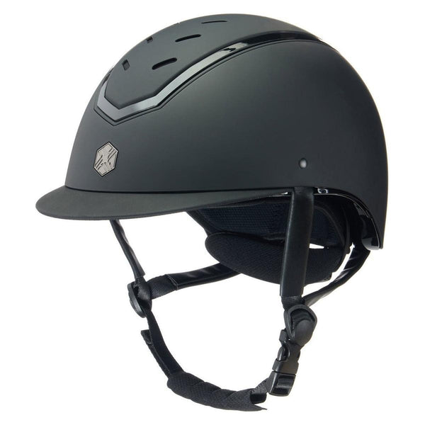 equisafety EQX Kylo Riding Hat - Black Matte/Black Gloss
